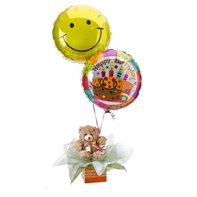 Balloon Bouquet with Chocolates

Make their birthday extra special with a delivery of 3 fun large foil helium balloons tied to a box of quality chocolates. Birthday Surprise will leave them beaming!

Make it extra special and add on a seasonal indoor plant or bouquet of fresh flowers!

Flowers may vary from the image displayed due to seasonal availability. We'll craft an arrangement which is similar in style using seasonal flowers that is equal or greater in value. 