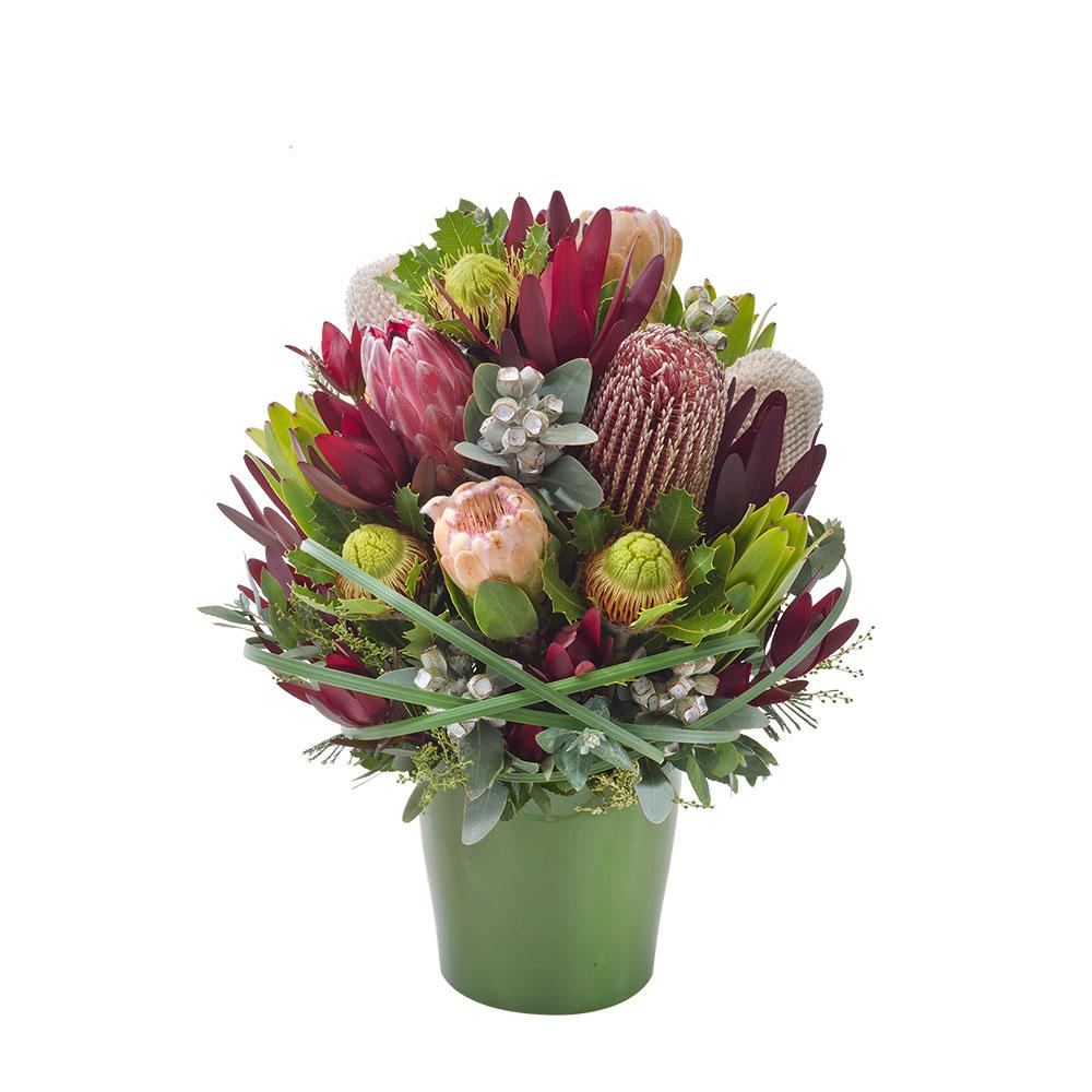 Arrangement of Mixed Wildflowers

Long lasting Australian natives and wildflowers are presented in a whimsical mix of colours in this bouquet. Standing in a unique container, this gift is ideal for any occasion.

Flowers may vary from the image displayed due to seasonal availability. We'll craft an arrangement which is similar in style using seasonal flowers that is equal or greater in value. 