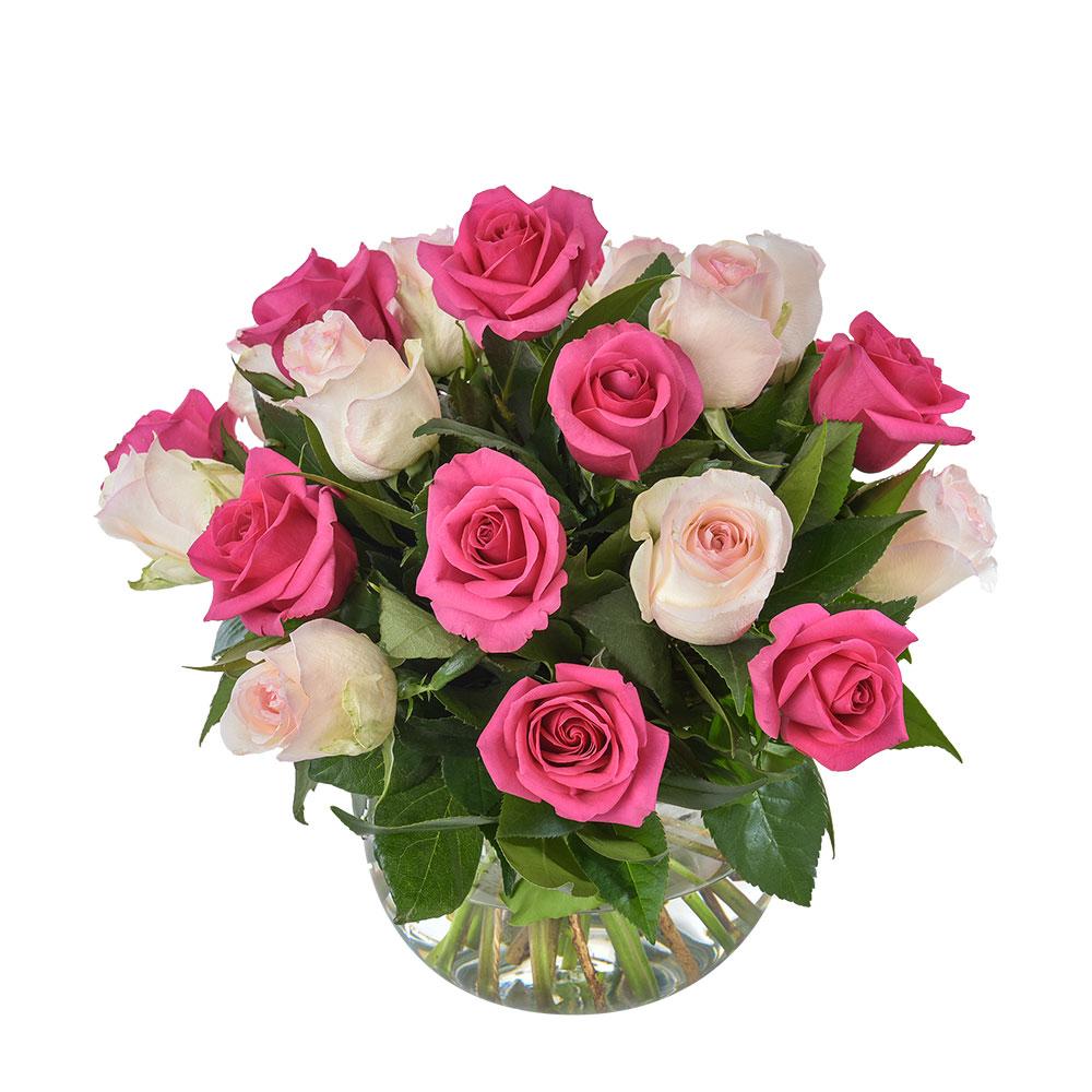 Arrangement of 24 Mixed Pink Roses in a Glass Fishbowl Vase

Delightful is a stunning option for a loved one or an adored friend, with 24 light and mid pink roses arranged in a glass fishbowl. Add a bottle of wine or box of premium chocolates to complete their gift.

Flowers may vary from the image displayed due to seasonal availability. We'll craft an arrangement which is similar in style using seasonal flowers that is equal or greater in value. 