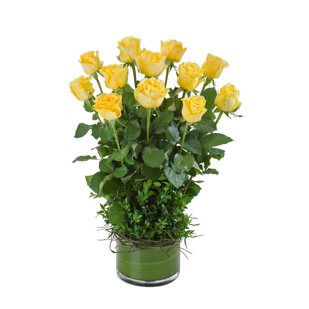 Yellow Desire Rose Bouquet for love and romance
