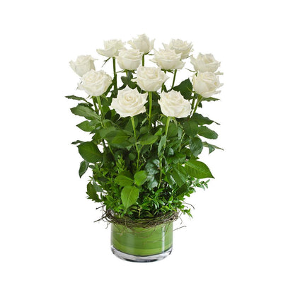 Arrangement of 12 Long Stemmed White Roses in a Low Glass Vase

This arrangement boasts 12 luscious long-stemmed white roses and will be sure to create a lasting impression. Spoil your special someone and let them know that they are always on your mind.

Flowers may vary from the image displayed due to seasonal availability. We'll craft an arrangement which is similar in style using seasonal flowers that is equal or greater in value. 