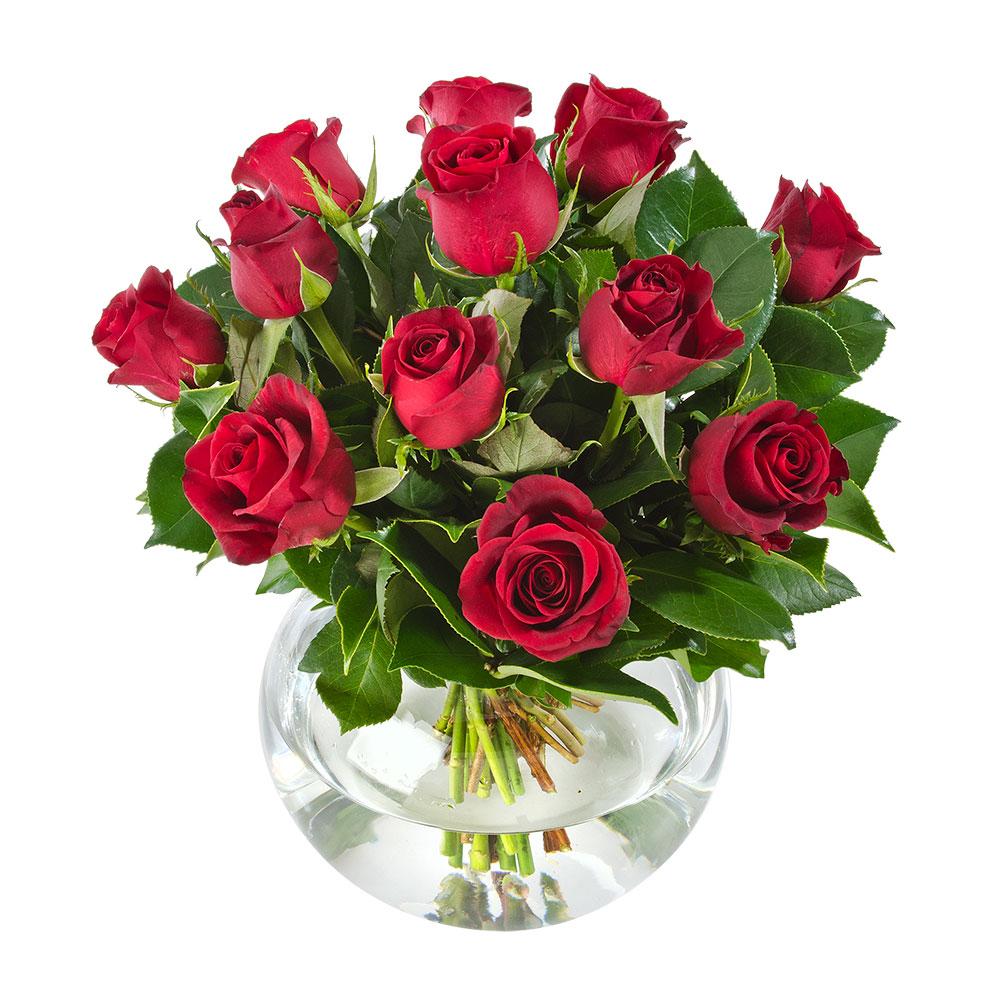 Arrangement of 12 Red Roses in a Glass Fishbowl

Wow your loved one with this gorgeous arrangement. Eternal Love features 12 stunning red roses in a modern glass fishbowl. They won't be able to resist this dazzling romantic gesture.

Flowers may vary from the image displayed due to seasonal availability. We'll craft an arrangement which is similar in style using seasonal flowers that is equal or greater in value. 