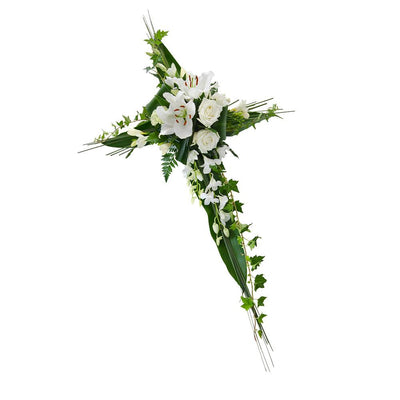 Modern Informal Cross Suitable for Service

This modern take on a cross has been designed for use in a service. In Memorium is a beautiful and tasteful tribute to a loved one.
Not suitable for delivery to home.

Flowers may vary from the image displayed due to seasonal availability. We'll craft an arrangement which is similar in style using seasonal flowers that is equal or greater in value. 